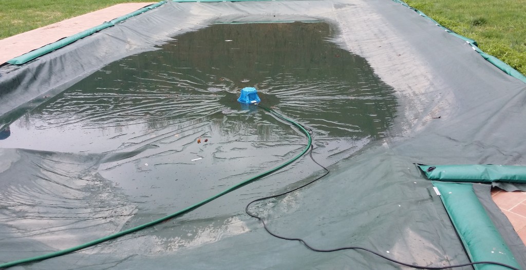 Piscina coperta per l'inverno