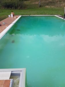 Acqua verde e piscina
